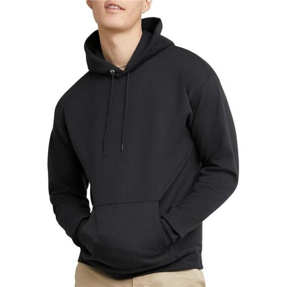 Hanes Mens EcoSmart Fleece Hoodie Sweatshirt Pullover Kangaroo Pocket Unisex - Picture 7 of 7